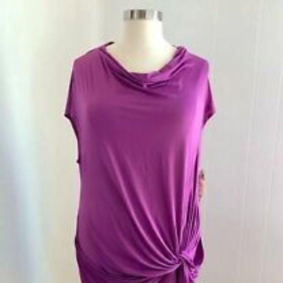 Lane Bryant Seven7 Purple Ruched Body Con Dress - Picture 1 of 10